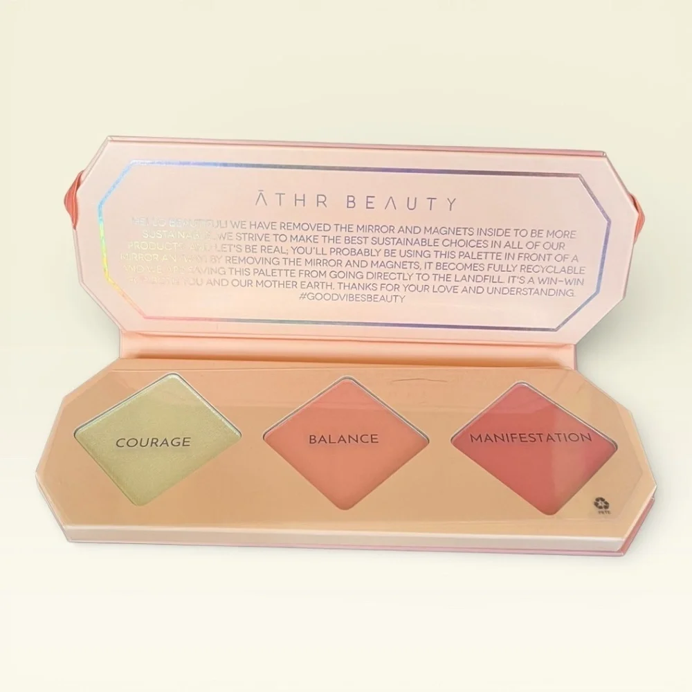 ATHR Beauty Crystal Charged Cheek Palette Amber NIB Makeup Blush Highlighter Y2K